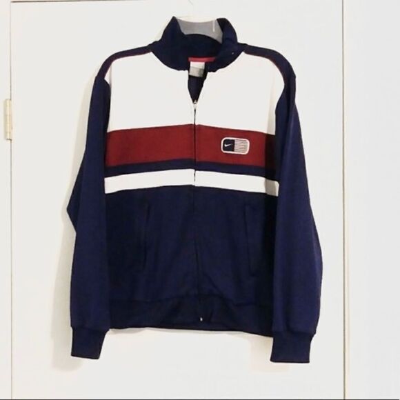 Nike USA Red White & Blue Zip Up Sports Jacket - Picture 1 of 7
